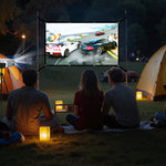 100/120 Inch V Buckle Extension Portable Projector Screen 16:9 4K Compatible 160° Wide Viewing Angle HD Outdoor Indoor Easy Setup Washable Projection Screen for Home Theater Backyard