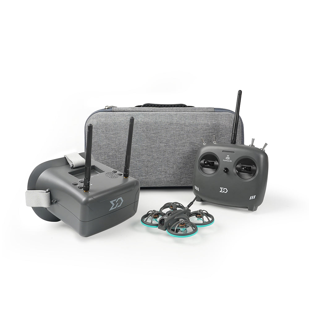 Sub250 Whoopfly16 Analog RTF Combo 1.6 Inch 1S Whoop FPV Racing Drone ELRS with Radio Transmitter Remote Controller FPV Goggles
