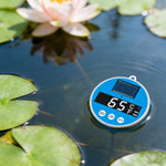 Solar Powered Floating Pool Thermometer Digital LED Display With 3-Color Temperature Light C/F Switchable For Swimming Pools Hot Tubs Spas
