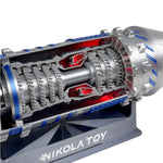 NIKOLATOY J-35A Fighter Jet Engine Model Creative Desktop Ornaments Decoration Science Discovery Toys