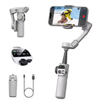 LinkMejor Smart X2 3-Axis Smartphone Gimbal Built-in Extension Rod OLED Display Anti-shake Technology for iOS and Android
