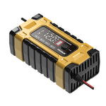 LinkMejor 12V 24V 10A Battery Charger with Intelligent Repair Screen Display for Cars and Motorcycles