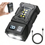 Mini Portable Keychain Light With Rotatable Head, Magnetic Base, Ideal For Repairing, Camping, Emergency, And Night Use