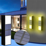 2pcs Solar Outdoor Courtyard Wall Lamps Automatic Sensor Waterproof Garden Villa LED Light Solar Panel Night Lighting