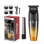 LinkMejor MS-5066 Professional Hair Clipper 7200RPM Motor 800mAh Battery Cordless USB Recharge R-Shaped Blade Digital Display Adjustable Comb Trimmer