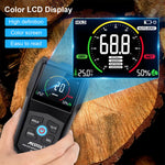 LinkMejor WM700A Moisture Meter Electromagnetic Technology VA Reverse Screen Multi Material Use Softwood Hardwood Drywall Masonry Temperature Humidity Monitoring Accurate Measurement