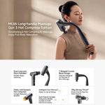 LinkMejor MIJIA Long-Handled Massage Gun 3 With 2 Message Modes 3 Levels Hot Compress 3 Gears Adjustable Low Noise 1900mAh Battery Portable Smart Massage Gun for Home Office