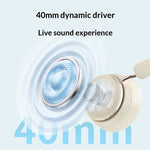 LinkMejor TB206 Wireless Headset bluetooth Headphone 40mm Moving Coil Deep Bass Soft Earmuffs Lightweight Foldable Design Support 3.5mm Audio Over-ear Headphones