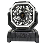 3-in-1 Car Fan Cooling Tool LED Lighting 20000mAh Power Bank Remote Control 4 Speed 270° Tilt Head 360° Rotatable Hook Universal Vehicle Cooling Fan
