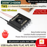 Sinilink XY-DT600 TWS 2.1-Channel Bluetooth Audio Power Amplifier Board TPA3255 DC19-51V 10A 300W*2+600W AUX USB Audio AAC SBC