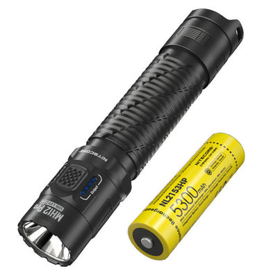 LinkMejor MH12 PRO 3300lm 505m 21700 USB-C Rechargeable Flashlight Outdoor Strong Light Flashlight Ultra Bright Long Range Portable Tactical Flashlight