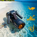 [HK Direct] CAMORO CM6-1 24V 650W/1300W Underwater Scooter Paddle Board Motor Support Single & Dual Unit with 2x4400mAh Batteries iSUP Mount Electric Thruster for Diving Snorkeling in Sea Lake Pool Kayak Boat Use