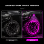 4PCS 8000LM Car LED Underglow Lights Atmosphere Lights Grille Modified Lights Universal for Off-road Vehicles