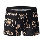 4pcs Men's Boxer Briefs Fashion Printed Underwear Comfortable Breathable Casual Shortie Panties