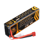 LinkMejor 7.4V 5000mAh 45C 2S Lipo Battery T Plug for 1/10 RC Racing Car