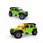 Upgraded Headlights Roof Bumper Angel Eye Spare Tire Holder LED Lights for Jeep for Ford Bronco Axial SCX30 1/30 Micro Off-Road Truck RC Cars Vehicles Models Parts