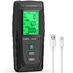 LinkMejor RT-100S 3 in 1 EMF Meter Electric Magnetic RF Fields Detector Instant Readings Color-Coded Display with Triple Alerts Energy Efficient and Portable
