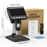Digital Microscope 4.3inch Screen 50-1000X Magnification 2MP Resolution Long-Lasting 2000mAh Battery Ideal for Detailed Exploration and Research