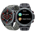 LinkMejor ZEUS 4 PRO 1.43inch AMOLED Display 5ATM Waterproof AI Voice Assistant bluetooth Call Heart Rate Blood Pressure Blood Oxygen Monitor Sleep Monitoring Body Temperature Detection Multi-sport Modes Music Playback Smart Watch