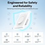 LinkMejor Orb-ZBW1 Zigbee3.0 Smart Wall Switch 1-Gang ZBMINIR2-E Compact In-Wall Design Work with Alexa SmartThings Require Zigbe Hub