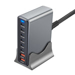 [GaN Tech] Bakeey YMX-670W 670W 8-Port USB PD Charger 2USB-A+6USB-C PD QC Fast Charging Desktop Charging Station EU Plug US Plug for iPhone 16 16 Pro 15 14 13 Pro Max for Samsung Galaxy S25 Ultra for Xiaomi 15 Pro