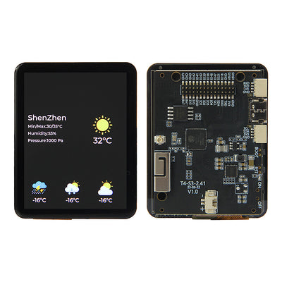 LinkMejor® T4-S3 ESP32-S3 2.41-inch AMOLED Touch Display Development Board RGB Screen Dual-Core LX7 Microprocessor WIFI bluetooth Module Board