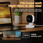 K14 WiFi Window Security Camera 1080P Full HD Wide-Angle Lens Full-Color Night Vision Motion Two-Way Audio 24/7 Runtime Remote Monitor Smart Surveillance Camera for Home Office