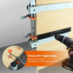 2Pcs DIY Furniture Cabinet Drawer Guide Aid Fixed Carpenter Tools Decoration Necessary Track Guide Installation Fixed Tools Lengthened Bracket Connection Design Stainless Steel Adjustable Height