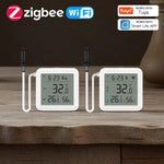 TH01 TH08 Tuya WiFi Temperature Humidity Meter with External Probe Sensor Digital LCD Screen Thermometer for Fish Tank Freezer