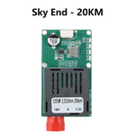 Sky/Ground TTL Optical Transceiver Module DC 5.5-26V FC RX/TX/AV/VCC/GND Interface for Drones TTL to Fiber Optic Module