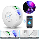 BlitzWill® BW-PLT2 Smart Star Projector with Star & Colorful LED Nebula 6 Theme Film Slides bluetooth Speaker White Noise Alarm APP& Voice Control