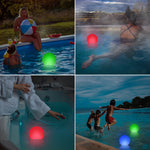 Solar Pool Floater Light Chlorine Dispenser RGB LED Color Changing Solar Powered UV Resistant Large Tablet Capacity Pool Sanitizer