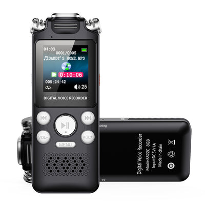 1.44-inch Screen Digital Voice Recorder with Voice Activation 48H Recording 35H Playback 16GB 32GB Dual MIC Noise Reduction for Lecture Meeting Interviewing