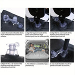 Xmund Foldable Air Mattress Camping Bed Car Air Mattress Vehicle Inflatable Thickened Travel Bed Sleeping Pad Camping Accessory SUV Car Supplies