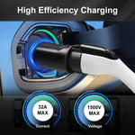 LinkMejor Type 1 to Type 2 AC Charging Adapter AC 110V-250V 32A MAX EV Charger Adapter SAE J1772 To IEC 62196-2 Car Accessories