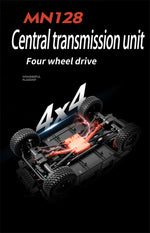 MNRC MN128 RTR 1/12 2.4G 4WD RC Car LED Light Rock Crawler Climbing Off-Road Truck Full Proportional Vehicles Models Toys
