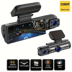 1080P Car Dual Lens Dash Cam Front And Inside Camera with IR Night Vision Loop Recording Wide Angle Car DVR Camera M8