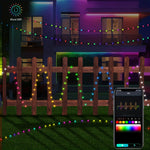 LinkMejor 10m 100LED Smart LED String Lights Music Sync APP/Remote Control IP65 Waterproof for Christmas Tree Decor Holiday Decoration