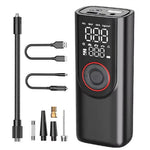 Wireless Tire Inflator Pump Portable Electric Air Compressor 6000mAh Rechargeable Digital Display 150PSI Fast Inflation for Car Motorcycle Bicycle Balls