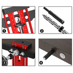 Upgrade Cabinet Door Mounting Jig Cabinet Door Rebouder Drill Locator Aluminum Alloy Installation Positioner Cabinet Hardware Jig For Framed Frameless Cabinets 10-85mm Thickness