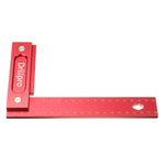 Drillpro 150/200mm Metric Precision Woodworking Square Aluminum Alloy Wide Seat Scribing Tool L 90° Right Angle Ruler