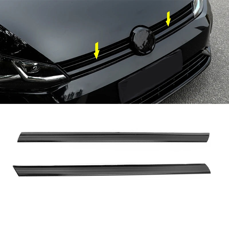 2X Front Grille Strip Bumper Grill Trim Cover Golf Decorative Grille for VW Golf 7 Golf 7.5