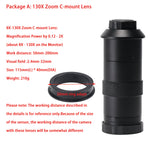 130X 180X 300X Industrial Adjustable Monocular Zoom CS C mount Lens HDMI-compatible Video Microscope Camera