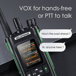 Baofeng DM-32UV Walkie Talkie DMR Digital Analog Two Way Radio 8W Power GPS APRS 4000 Channels Dual Mode Communication Green Walkie Talkie
