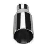 Universal 4 Inch Inlet 6 Inch Outlet Exhaust Tip 12 Inch Length Tailpipe Anti-Corrosive High Temperature Resistant Angle Cut Design Car Truck Accessories