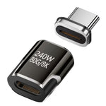 240W USB4.0 80Gbps Thunderbolt5 Magnetic Type-C OTG USB-C To USB-C Fast Charge Magnet Converter Cable 8K@60Hz USB Type-C Adapter