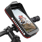 LinkMejor Bicycle Mobile Phone Holder for 4.7-7.0 inches Universal Waterproof Shock Absorber Multi-Functional Storage Bag Handlebar Stand for Outdoor MTB Motorcycle Navigation Riding
