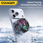 LinkMejor K51 Magnetic Digital Display Phone Cooler Semiconductor Cooling RGB Gaming Radiator 3 Speed Adjustable Silent Fan for iPhone Android Universal Phone Gaming Cooler