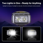 Astrolux® K3 1550LM EDC Flashlight Long Throw 209m Rotary Dial Control Throw Flood Combo LED Torch with RGB 18 LEDs, UV 395nm, 16300 Rechargeable, IPX6 Ideal for Outdoor, Search, Emergency and EDC Use