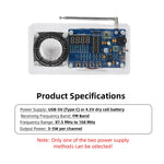 Electronic FM Radio DIY Hand-Soldered Kit LED Digital Display 87.5-108MHz Type-C Power STC8G1K08 + RDA5807M AXS2031 Mono 3-5W